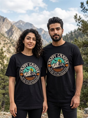تیشرت Happy camper مشکی کوچ