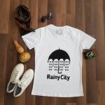 تیشرت rainy city زنانه سفید 