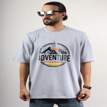 تیشرت ADVENTURE طوسی آبی